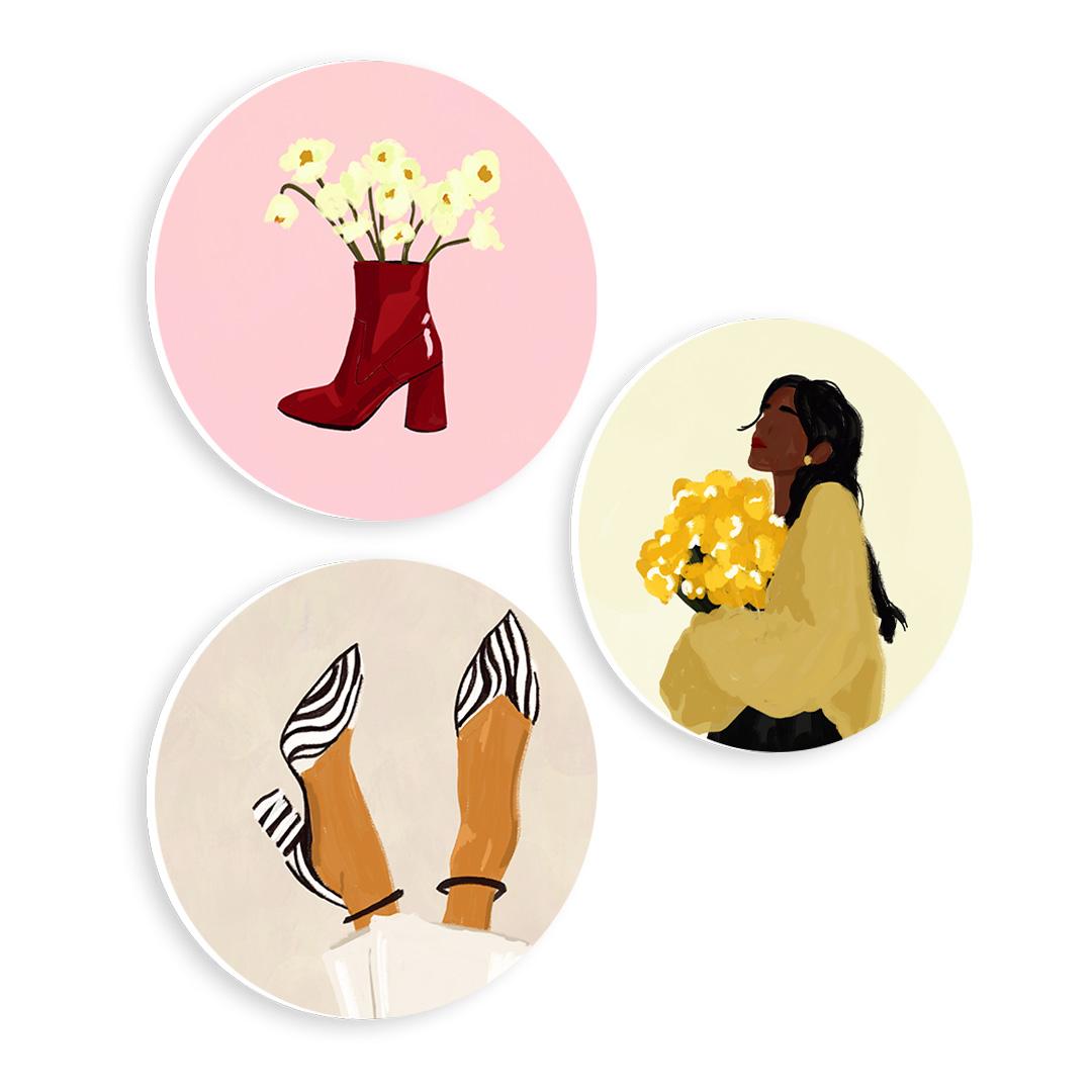 Flowers Boots Zebra