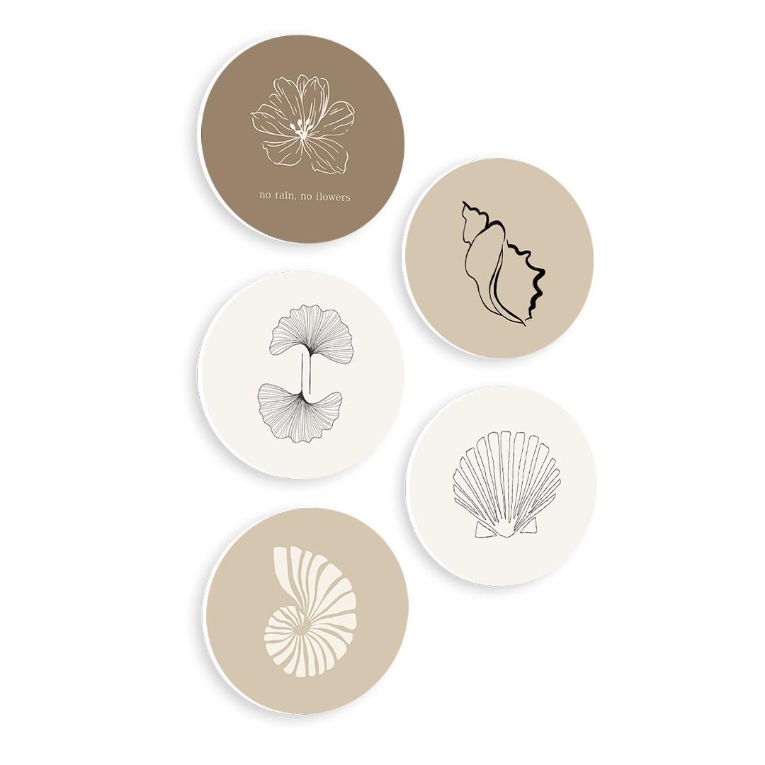 Shell Flower Beige Mix