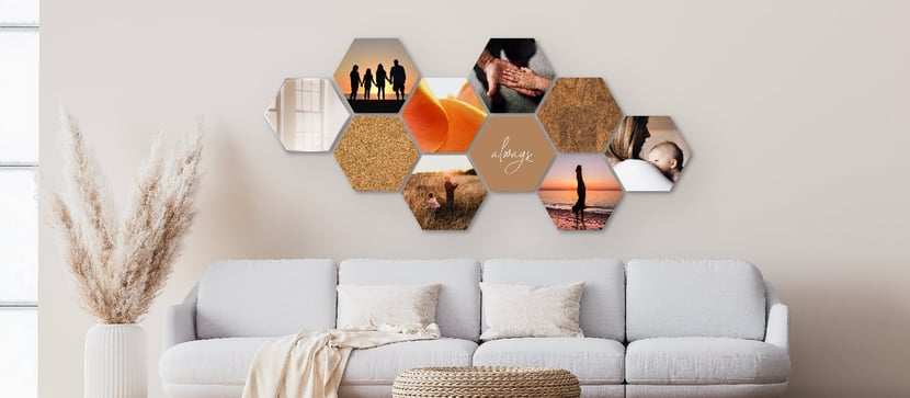 6x Inspirierende Wanddekoration über dem Sofa