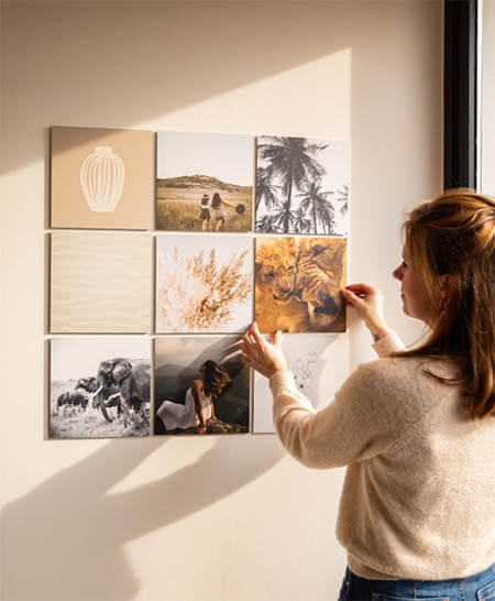 inspiration tiles above bed