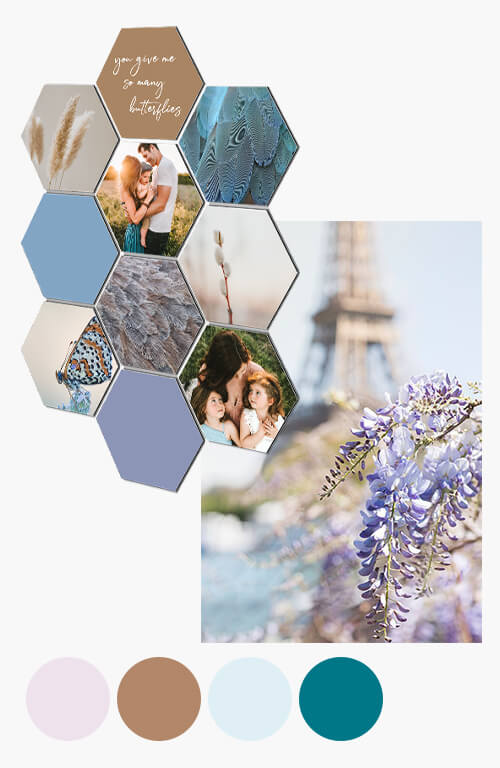 Frühling hexagons