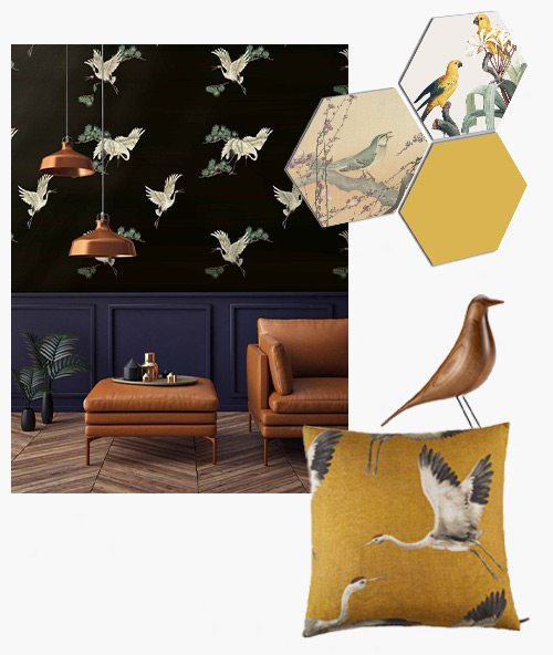 Hexagons dierenprint