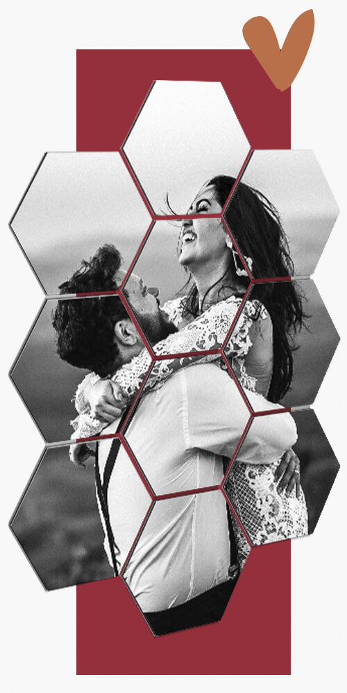 Valentijn hexagons