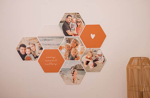 Hexagon collection with a lamp