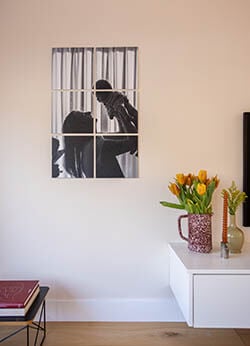Square enlargement in the living room