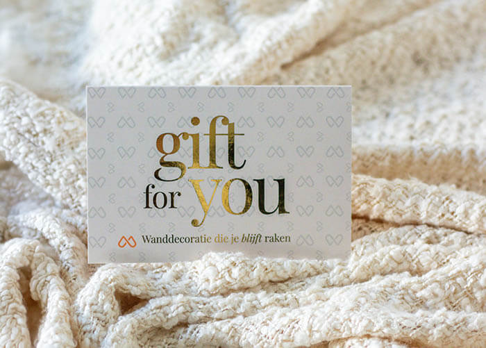 Giftcard on a blanket