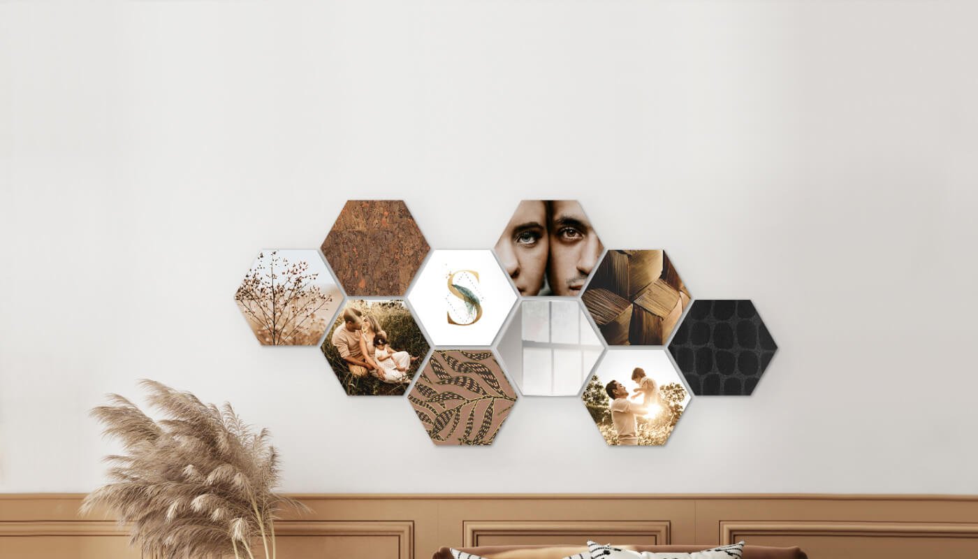 Modulari hexagons collage
