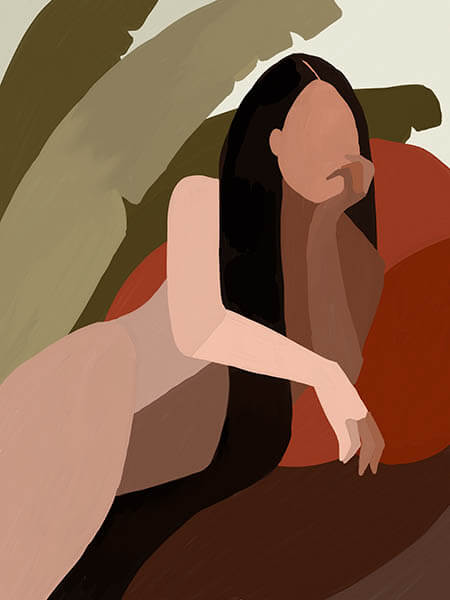 Woman under a Palm Tree