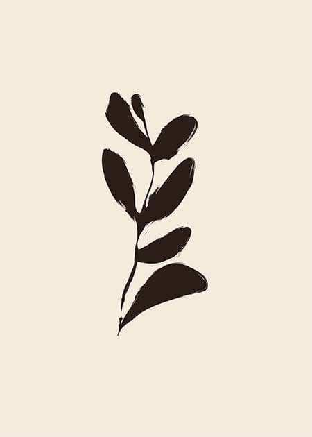 Leaves on Beige