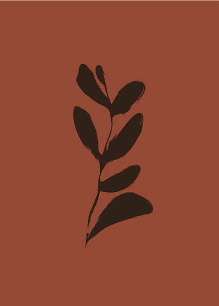 Leaves on Red