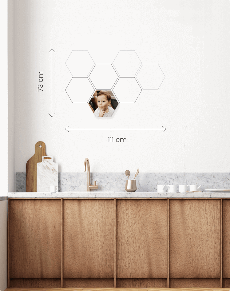 hexagon wall decor - Formaat L