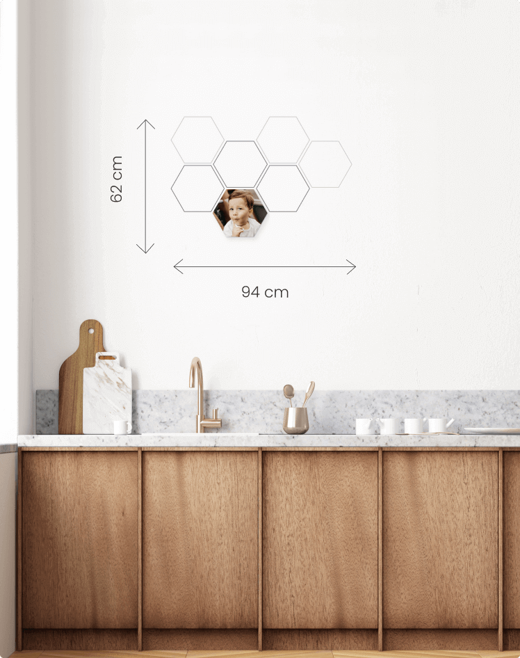 hexagon wall decor - Formaat M