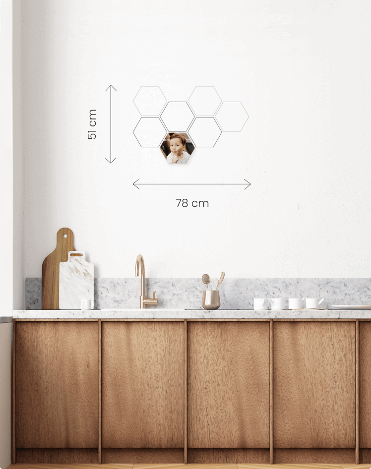 hexagon wall decor - Formaat S