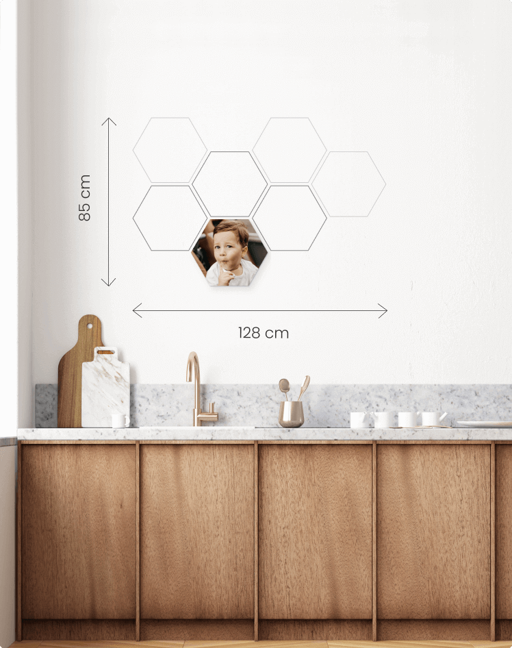 hexagon wall decor - Formaat XL